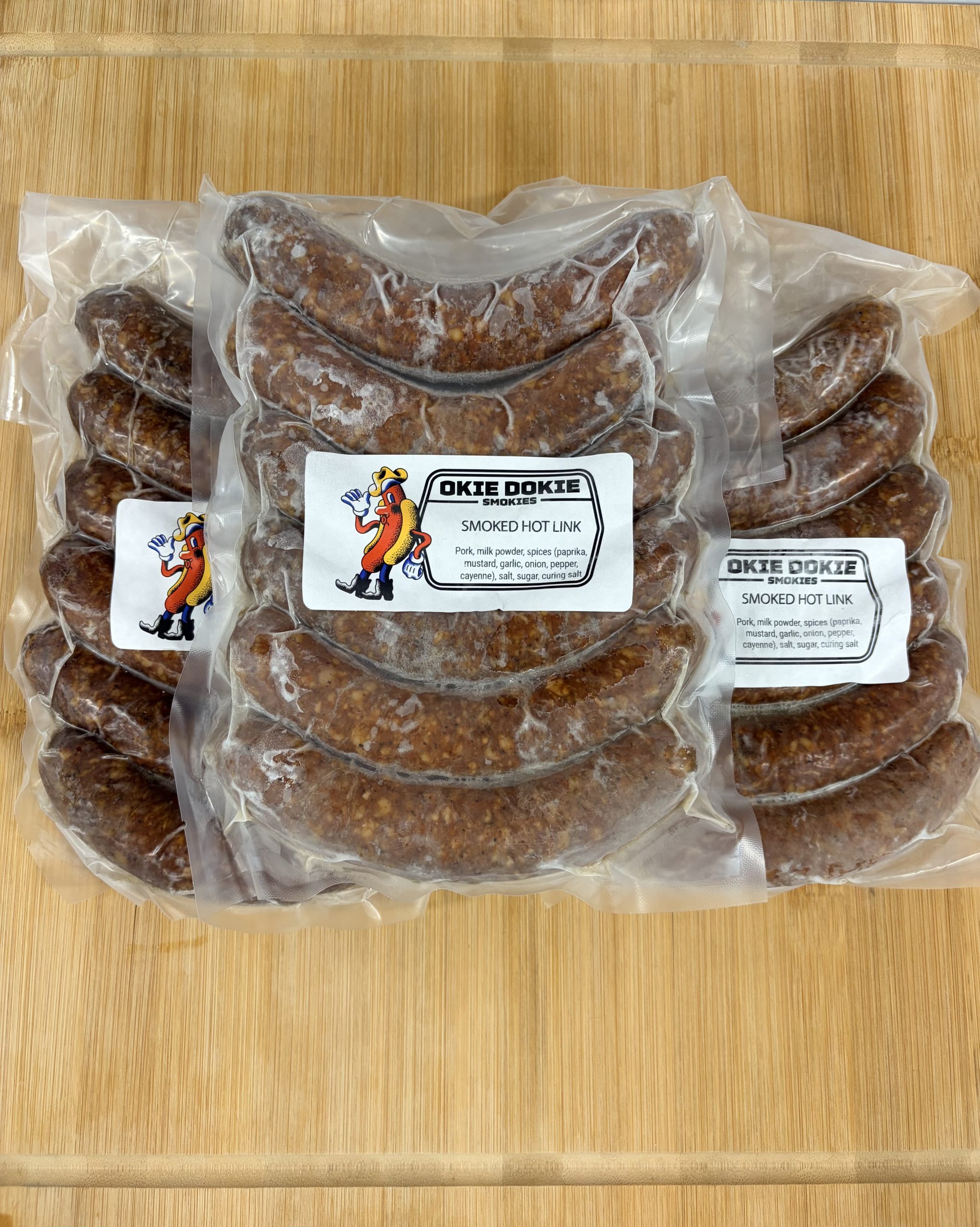 FROZEN Smoked Hot Link - Okie Dokie Smokies - Image 2
