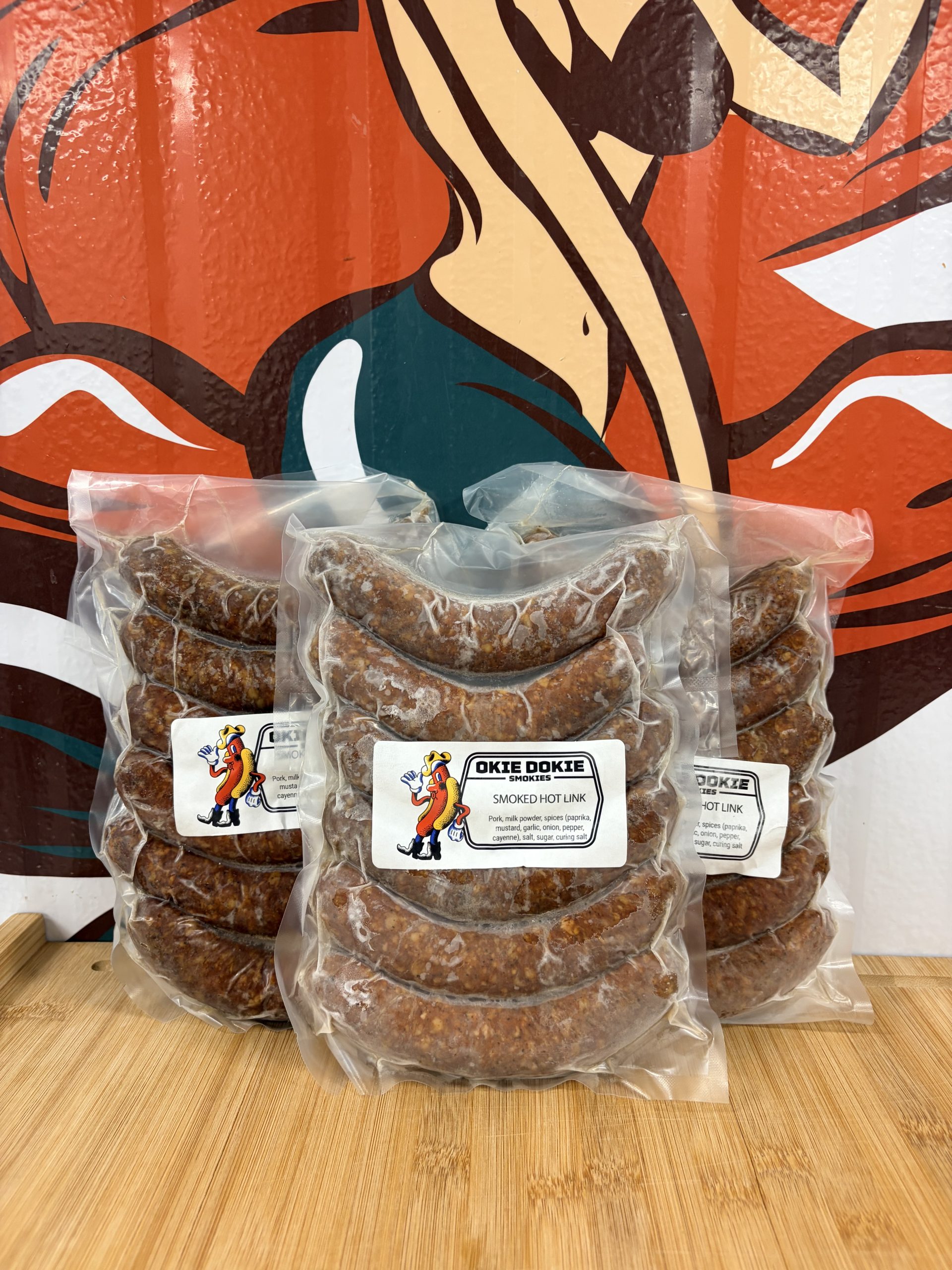 FROZEN Smoked Hot Link - Okie Dokie Smokies - Image 3
