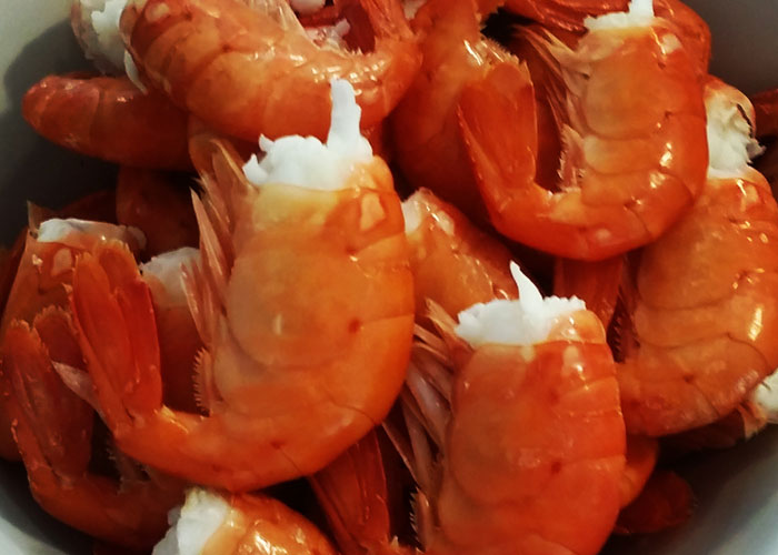 Boiled Spot Prawns